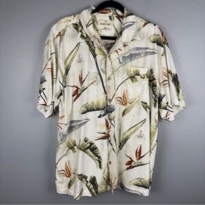 Vtg Paradise Shores Hawaiian Shirt Button Up Birds of Paradise Men’s XL